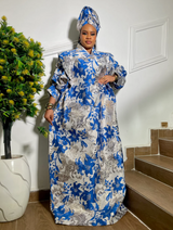 QUEEN IDIA BROCADE  (ROYAL BLUE)