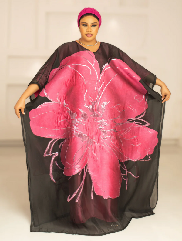 3D ORGANDI BROCADE (PINK)