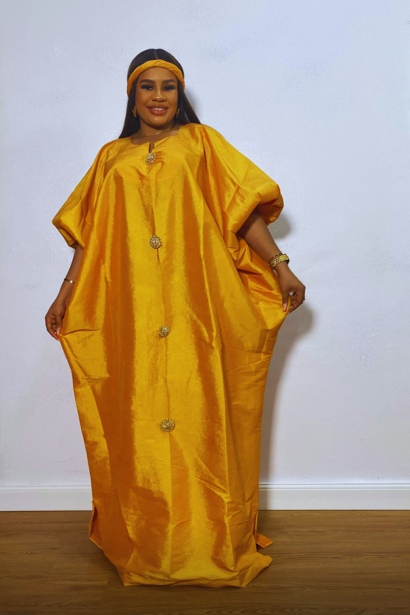 Buttoned Grandeur Bubu (Mustard)