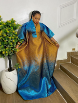 ROYAL RADIANCE TWO TONED BROCADE (TEAL/GOLD)