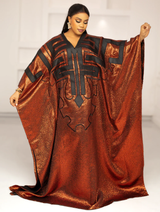 DYNASTY EMBROIDERED BROCADE ( BURNT ORANGE)