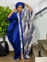 REGAL FLORAL BUBU (ROYAL BLUE)