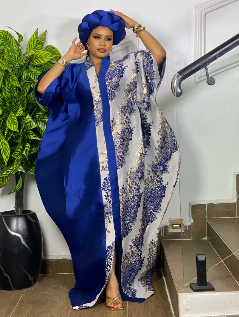 REGAL FLORAL BUBU (ROYAL BLUE)