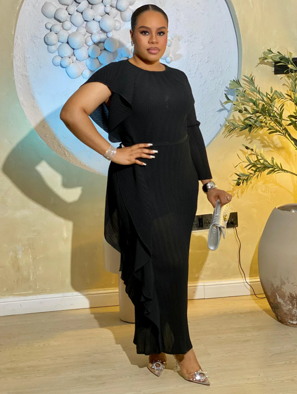 MAJESTIC WAVE DRESS (BLACK)