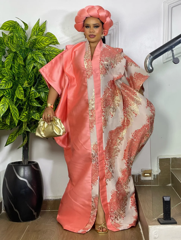 REGAL FLORAL BUBU (PEACH/GOLD)