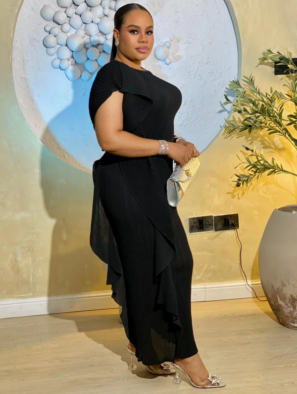 MAJESTIC WAVE DRESS (BLACK)