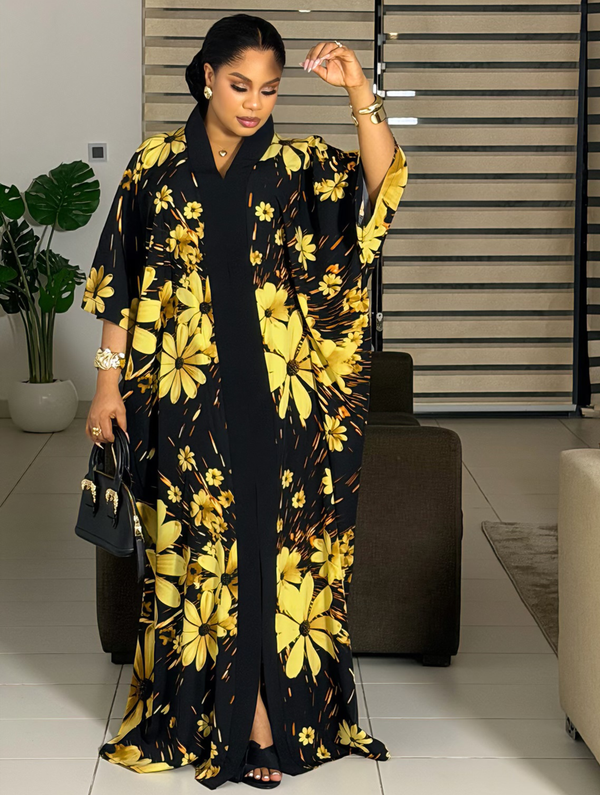 GOLDEN PETAL FLOW KAFTAN