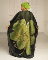 3D ORGANDI BROCADE  (OLIVE)