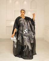3D ORGANDI BROCADE (GREY)