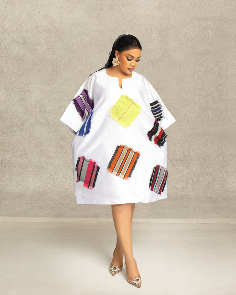 PATCHWORK ROYALTY  LUXE BUBU (WHITE)