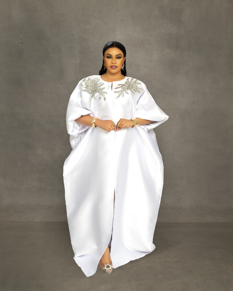 WHITE ROYALE KAFTAN (WITH SLIT)
