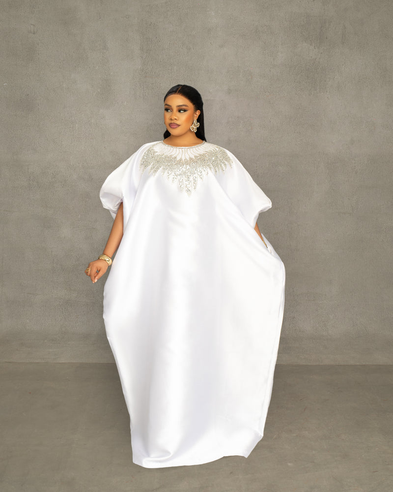 WHITE ROYALE KAFTAN (WITHOUT SLIT)