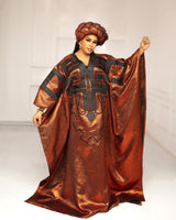 DYNASTY EMBROIDERED BROCADE ( BURNT ORANGE)