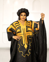 DYNASTY EMBROIDERED BROCADE (BLACK)