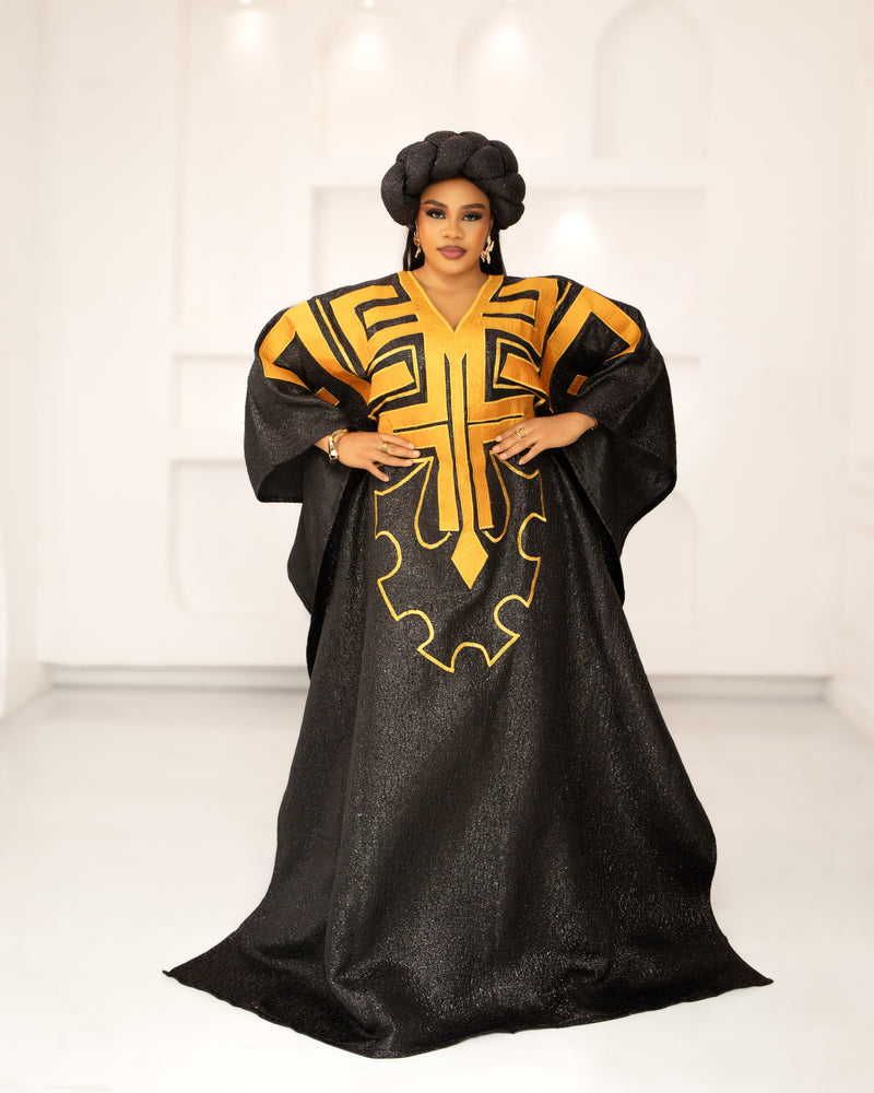 DYNASTY EMBROIDERED BROCADE (BLACK)