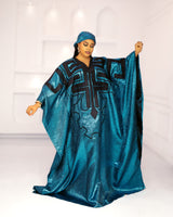 DYNASTY EMBROIDERED BROCADE (TURQUISE)