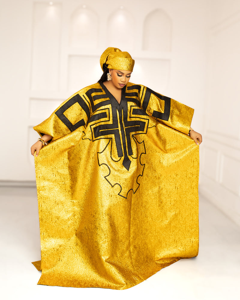 DYNASTY EMBROIDERED BROCADE (YELLOW GOLD)
