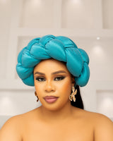 ZURI AFRICAN BRAIDED HAIRBAND (TEAL)