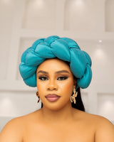 ZURI AFRICAN BRAIDED HAIRBAND (TEAL)