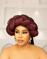 ZURI AFRICAN BRAIDED HAIRBAND (BURGUNDY)