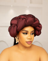 ZURI AFRICAN BRAIDED HAIRBAND (BURGUNDY)