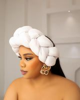 ZURI AFRICAN BRAIDED HAIRBAND (WHITE)