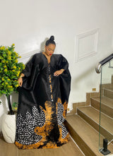 HERITAGE BLOOM KAFTAN (BLACK)