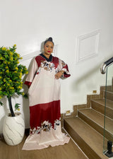 MAROON BLOSSOM KAFTAN