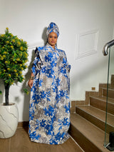 QUEEN IDIA BROCADE  (ROYAL BLUE)