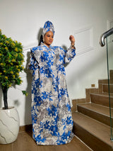 QUEEN IDIA BROCADE  (ROYAL BLUE)