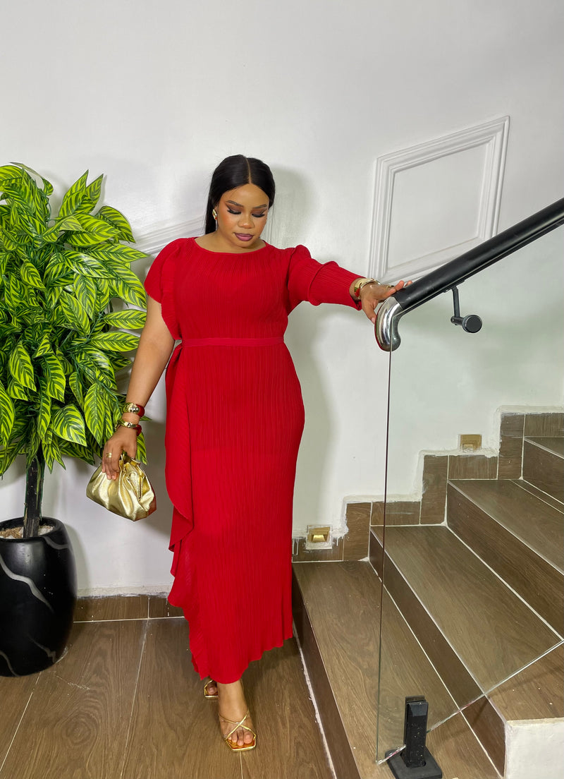 MAJESTIC WAVE DRESS (RED)