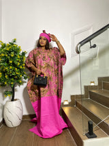 TWO TONED ADIRE BUBU (PINK)