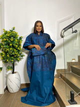 TWO TONED ADIRE BUBU (BLUE)