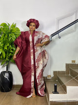 REGAL FLORAL BUBU (BURGUNDY)