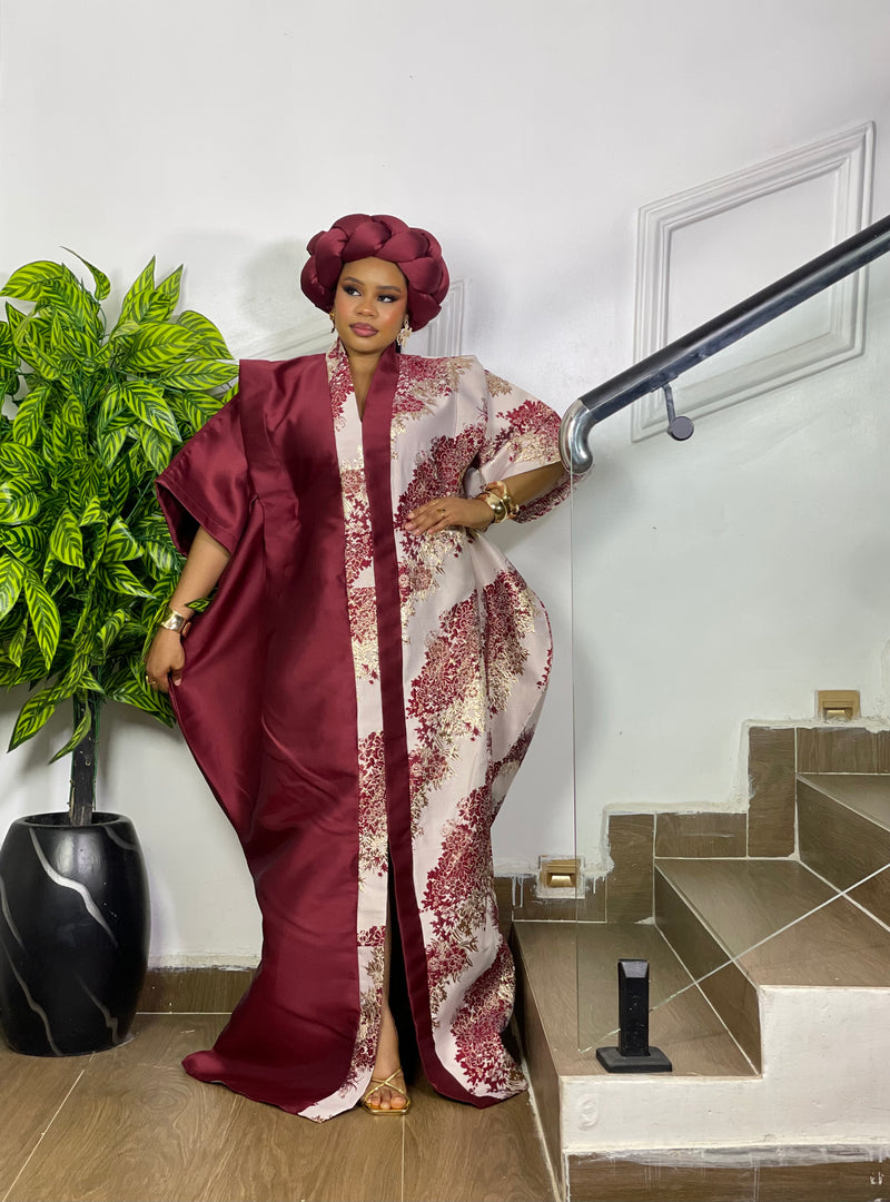 REGAL FLORAL BUBU (BURGUNDY)