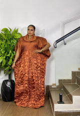 LUXE RIPPLE BROCADE (BURNT ORANGE)