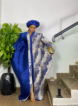 REGAL FLORAL BUBU (ROYAL BLUE)