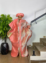 REGAL FLORAL BUBU (PEACH/GOLD)