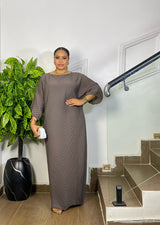 CHERVRON PLEAT DRESS