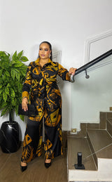 BOSSLADY SILK SET (YELLOW/BLACK)