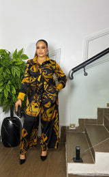 BOSSLADY SILK SET (YELLOW/BLACK)