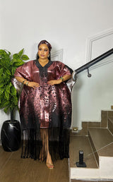 FRINGE LUXE KAFTAN (ONION PINK)
