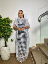 POlKA LACE ELEGANCE ( AZUREISH WHITE)