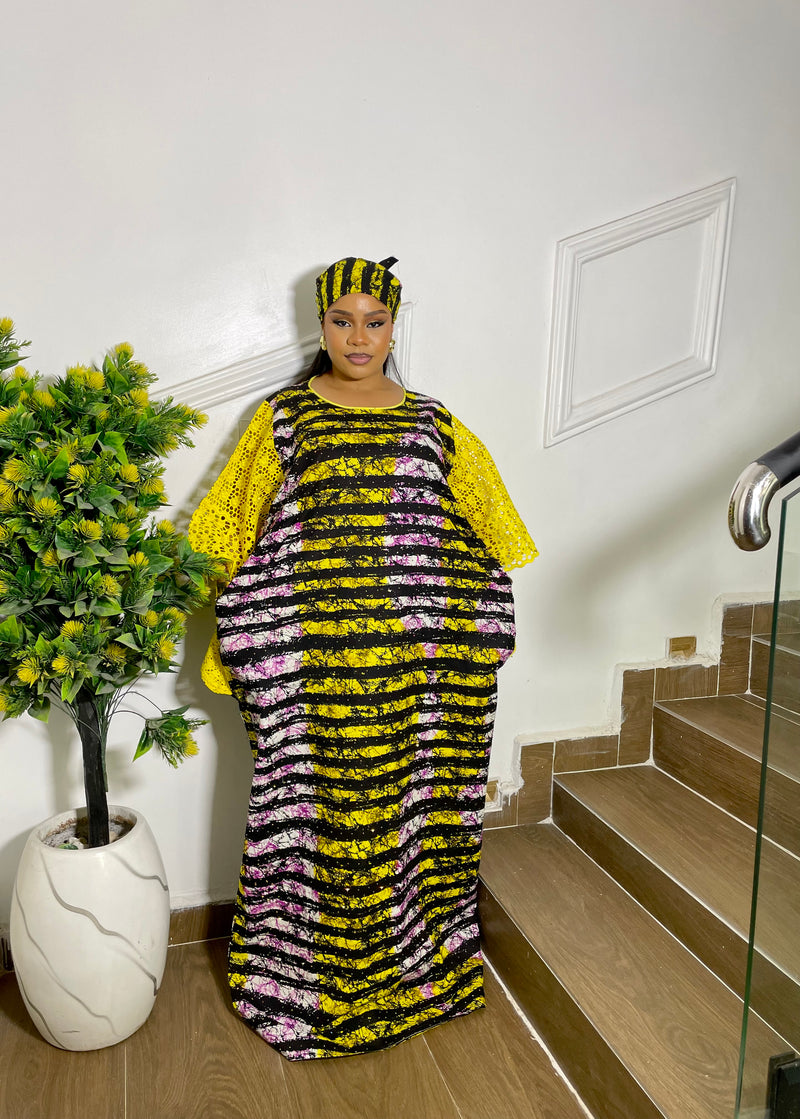 VELOUR ROYALE BUBU (YELLOW)