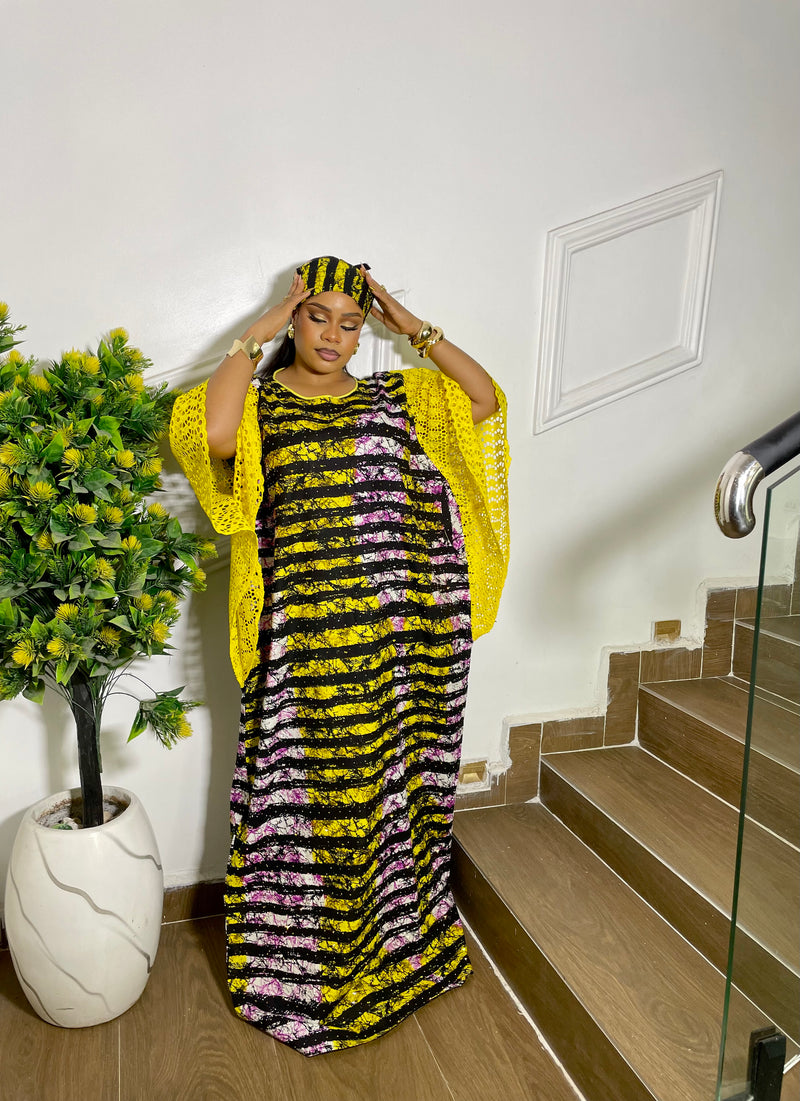 VELOUR ROYALE BUBU (YELLOW)