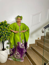 HERITAGE BLOOM KAFTAN (OLIVE)