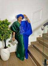 MAJESTIC BLOOM KAFTAN (GREEN/BLUE)