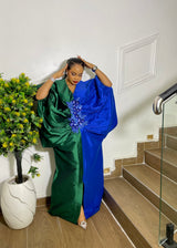 MAJESTIC BLOOM KAFTAN (GREEN/BLUE)
