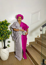 MAJESTY BLOOM KAFTAN (PINK/GREY)