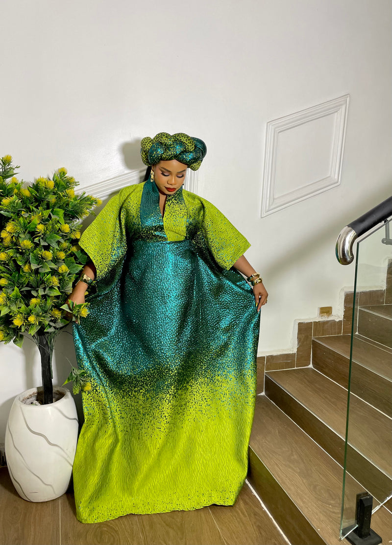 ROYAL RADIANCE TWO TONED BROCADE (OLIVE/GREEN)